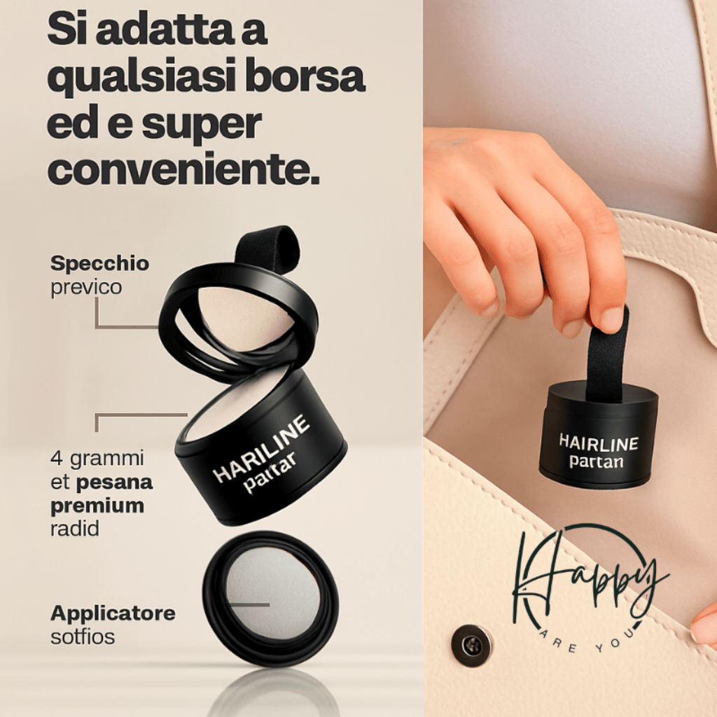 Hairline Powder - Correttore Capelli Diradati Istantaneo | Effetto Naturale - AreYouHappy Shop