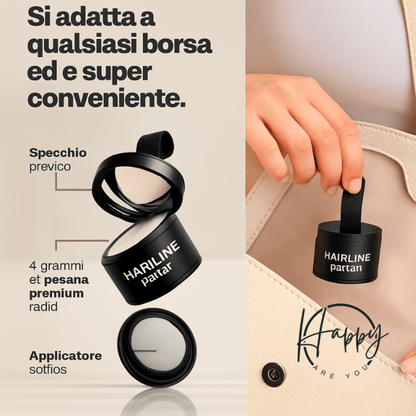 Hairline Powder - Correttore Capelli Diradati Istantaneo | Effetto Naturale - AreYouHappy Shop